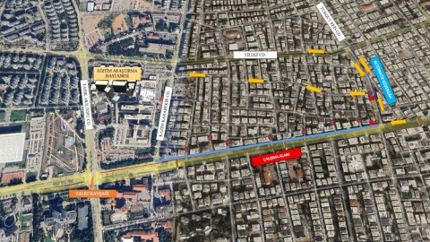 Turgut Reis Caddesi ile Falez Kavşağı arası trafiğe kapatılacak