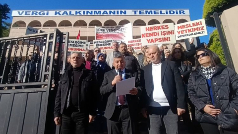 Manavgat'lı muhasebeci ve mali müşavirlerden 81 il ile eş zamanlı yürüyüşlü protesto