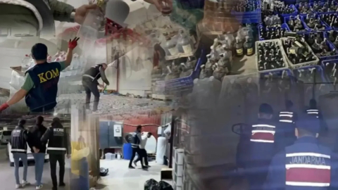 Sahte ve kaçak içki operasyonu: Tonlarca kaçak alkol yakalandı