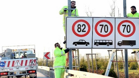 Türkiye genelindeki yollarda hız sınırı tabelalarına yeni düzenleme