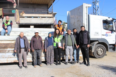 Hasar tespitinden dört gün sonra sera naylonları teslim edildi