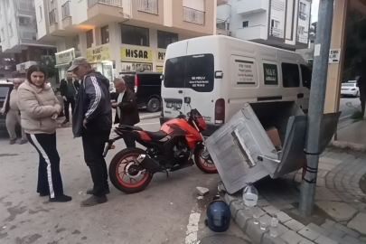 Motosiklet kazasında bir kadın yaralandı: Hastaneye kaldırıldı