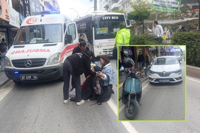 Yayalara yol veren otomobile arkadan çarptı: 1 yaralı