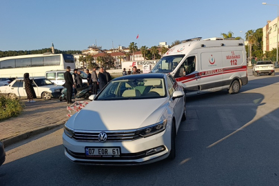 Bahçelievler Mahallesi’nde motosiklet ile otomobil çarpıştı