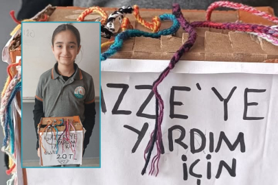 Manavgatlı minik Sare'den Gazze'ye anlamlı destek