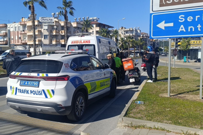 Sorgun-Otogar Kavşağında elektrikli bisiklet ise motosiklet çarpıştı