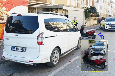 Park halindeki araca çarpan sürücüsü yaralandı