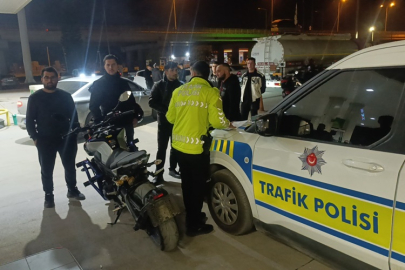 Plakasız motosiklete 62 Bin TL para cezası