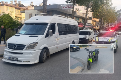 Kavşakta çarpıştılar: Motosiklet sürücüsü yaralandı