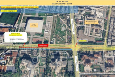 Antalyaspor ve Falez kavşağı arasında asfalt çalışması yapılacak 