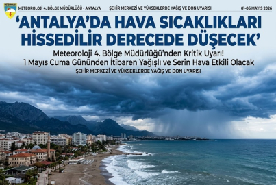 Antalya genelinde hava sıcaklıkları hissedilir derecede düşecek