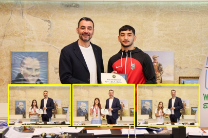 Manavgat'ın şampiyon sporcularına Başkan Vekili Mehmet Çiçek'ten ödül