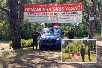 Manavgat jandarma Sorgun Çamlığı'nı havadan ve karadan izliyor