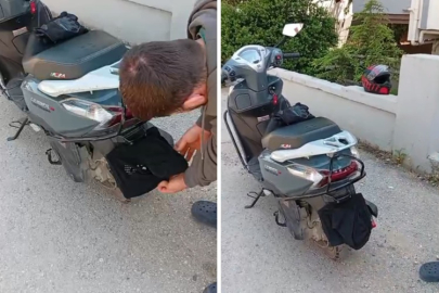 Motosikletin plakasını bezle kapattı: Cezadan kurtulamadı