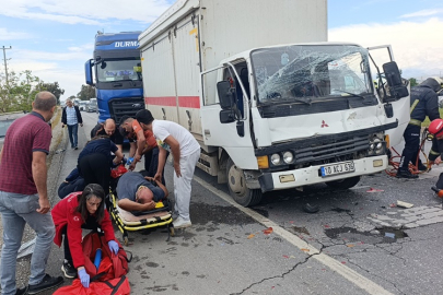 D-400 Karayolu’nda kamyon, tıra arkadan çarptı